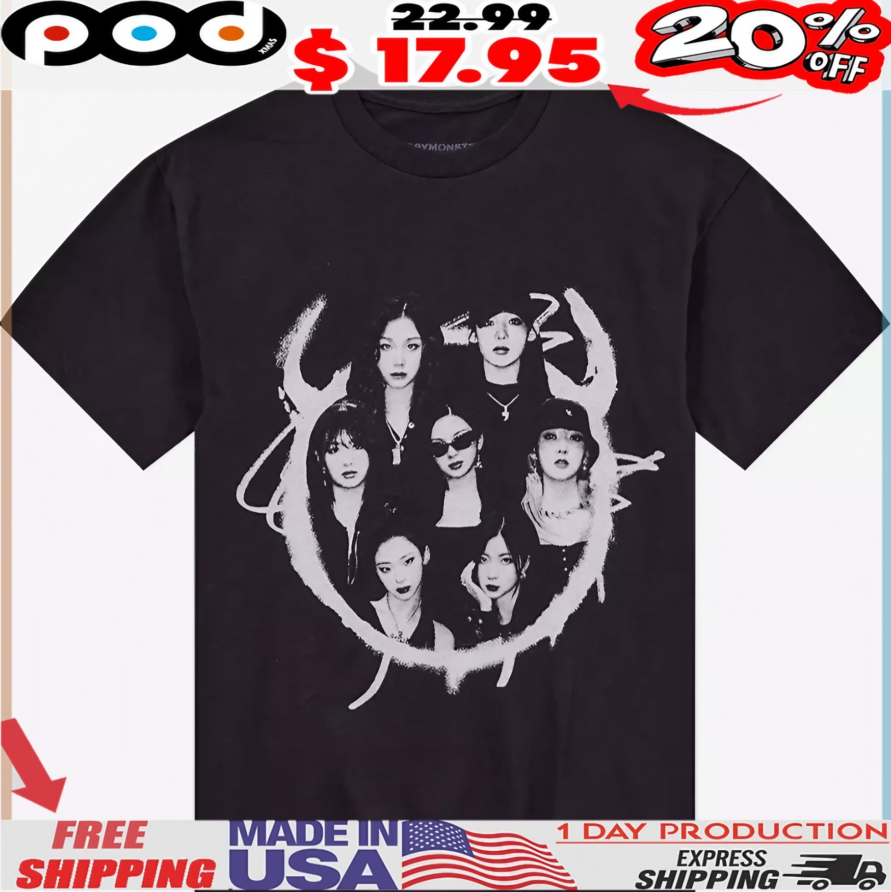 Babymonster Group Portrait Hello Monsters Location List T Shirt