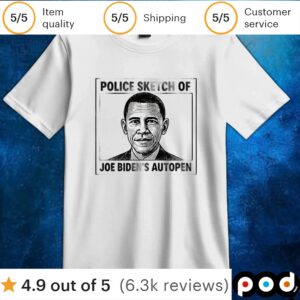 Barack Obama police sketch of Joe Biden’s autopen t shirt