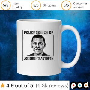 Barack Obama police sketch of Joe Biden’s autopen t shirt