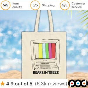 Bears in trees retro tv t shirt