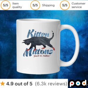 Black cat kitten mittens you’ll be smitten t shirt