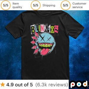 Blink-182 Green Teeth Smile Logo T Shirt