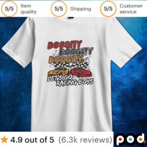 Boogity let’s go racing boys t shirt