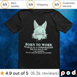 Born To Work World Is A Corporation T Shirt