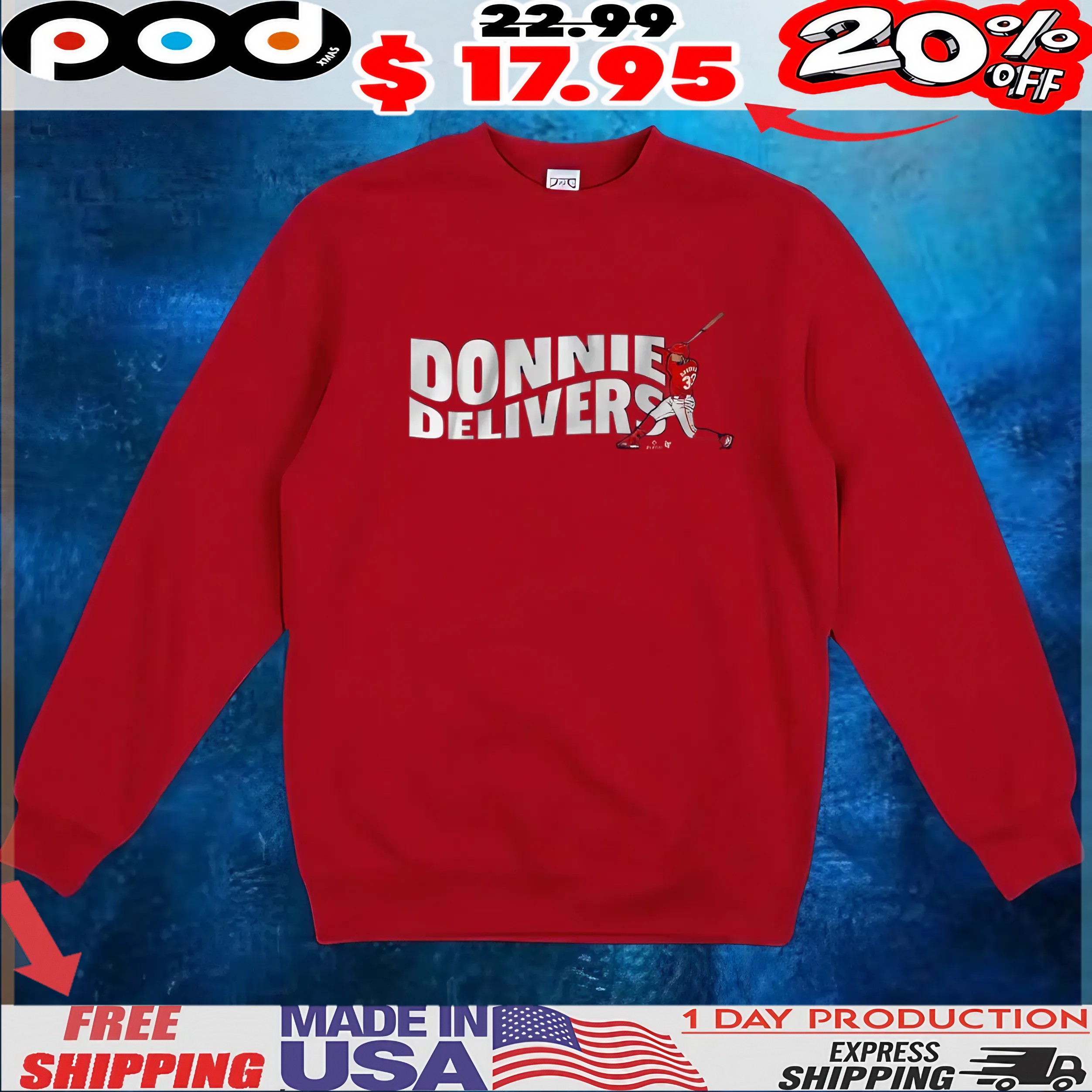 Brendan Donovan Donnie Delivers Baseball T Shirt