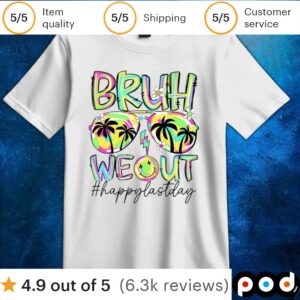 Bruh We Out Happy Last Day 2025 T Shirt