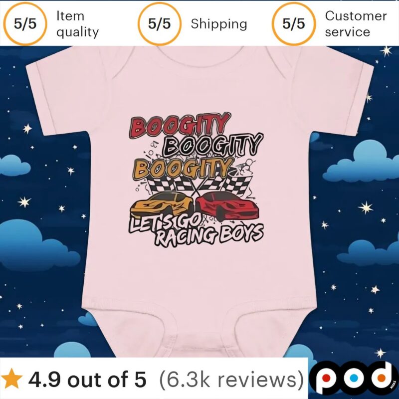 Boogity let’s go racing boys t shirt