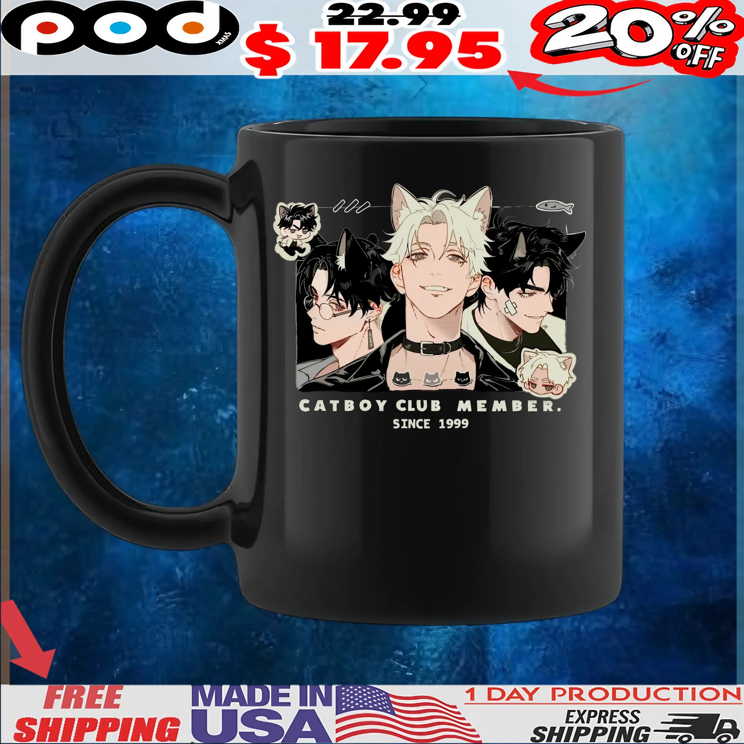 CATBOY CLUB MEMBER SINCE 1999 T Shirt CATBOY CLUB MEMBER SINCE 1999 T Shirt