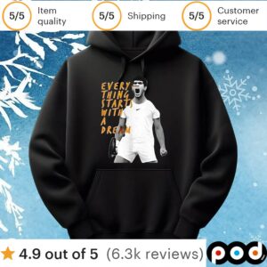 Carlos Alcaraz everything starts with a dream t shirt