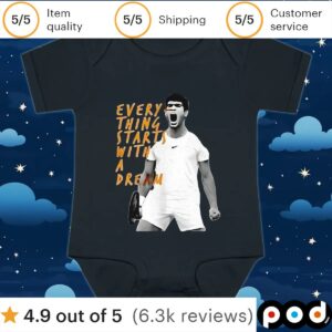 Carlos Alcaraz everything starts with a dream t shirt