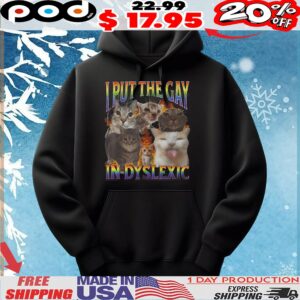 Cat I Put The Gay In-dyslexic Pride T Shirt