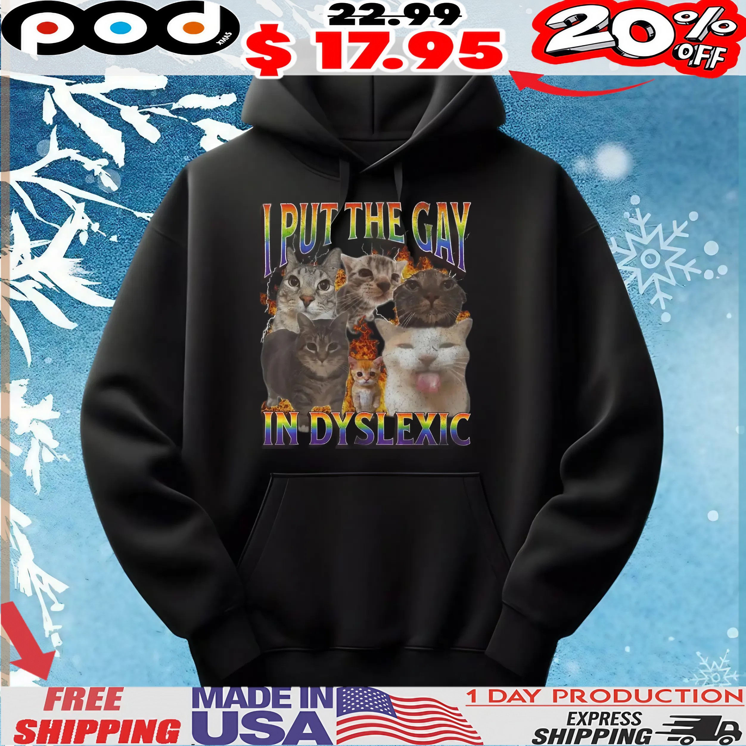 Cat I Put The Gay In-dyslexic Pride T Shirt