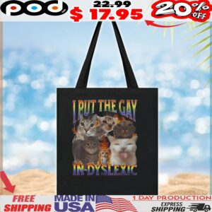 Cat I Put The Gay In-dyslexic Pride T Shirt
