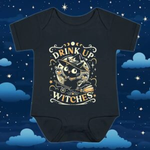 Cat drink up a witches t shirt