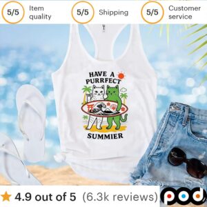 Cat have a purrfect summier t shirt