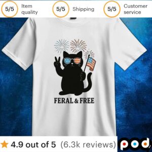 Cat of feral and free t shirt