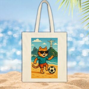 Cat playing football t shirt