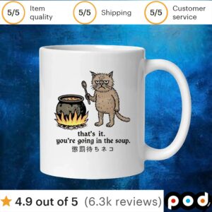 Cat that’s it you’re going in the soup t shirt