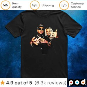 Chris Brown Trippie Redd rap collab hip hop music graphic t shirt