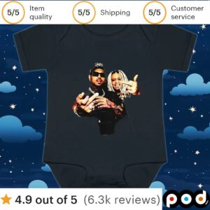 Chris Brown Trippie Redd rap collab hip hop music graphic t shirt