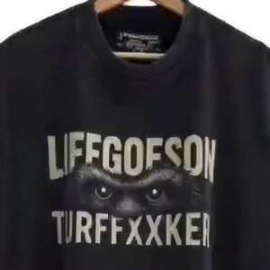 Chris Brown Wearing LIFEGOESON TURF FXXKER T Shirt
