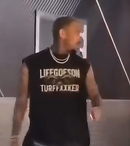 Chris Brown Wearing LIFEGOESON TURF FXXKER T Shirt