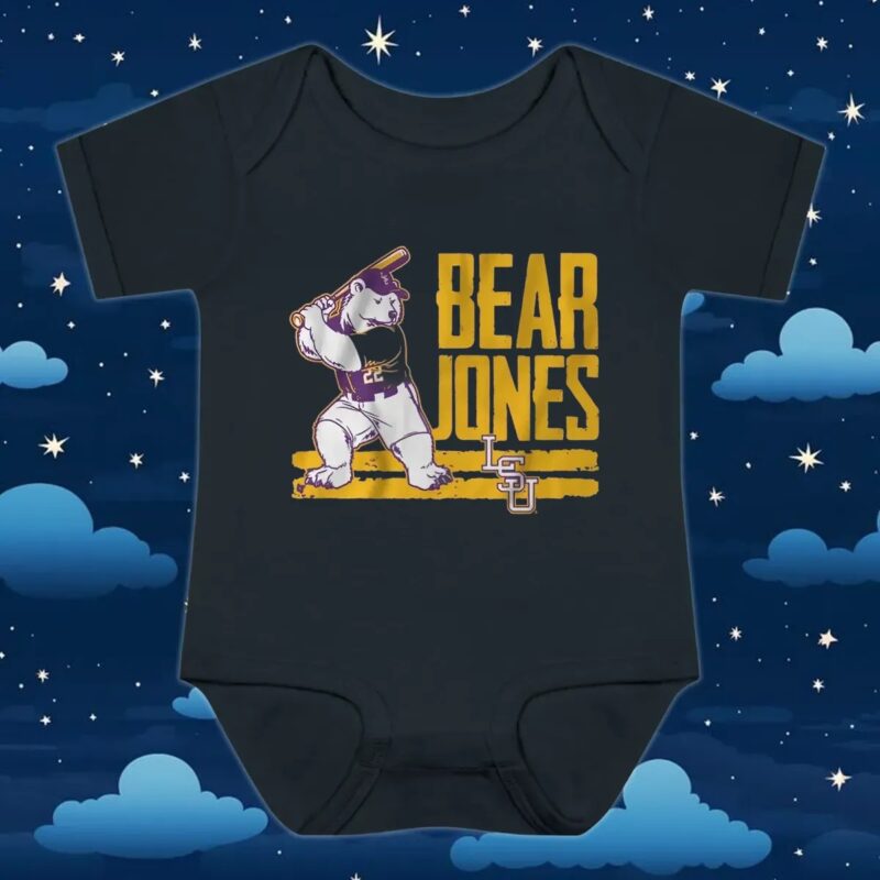 LSU Baseball Jared Jones Bear T Shirt