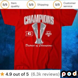 DC Defenders 2025 UFL Champions T Shirt