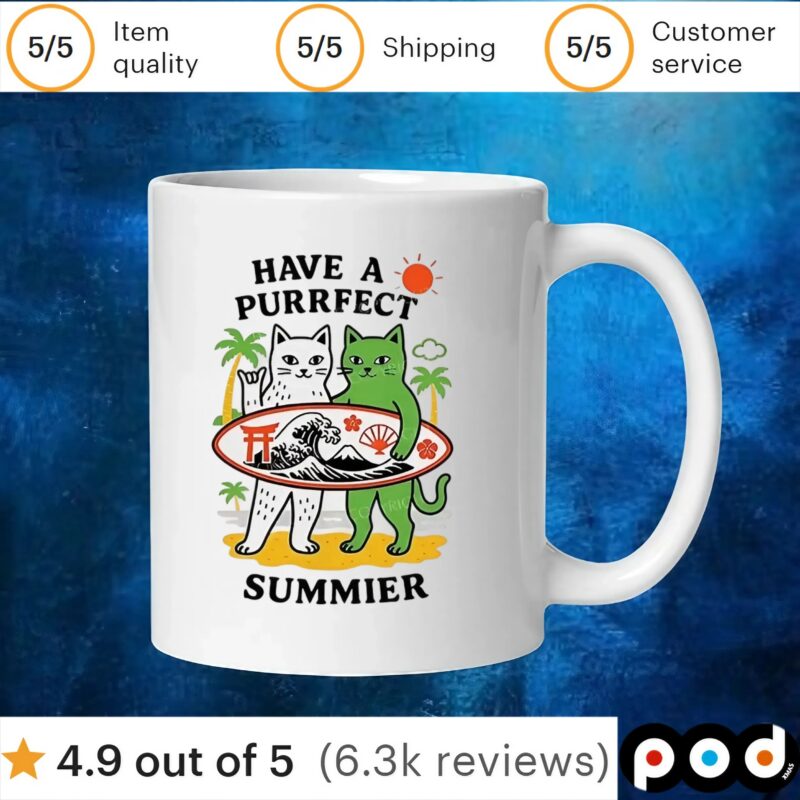 Cat have a purrfect summier t shirt