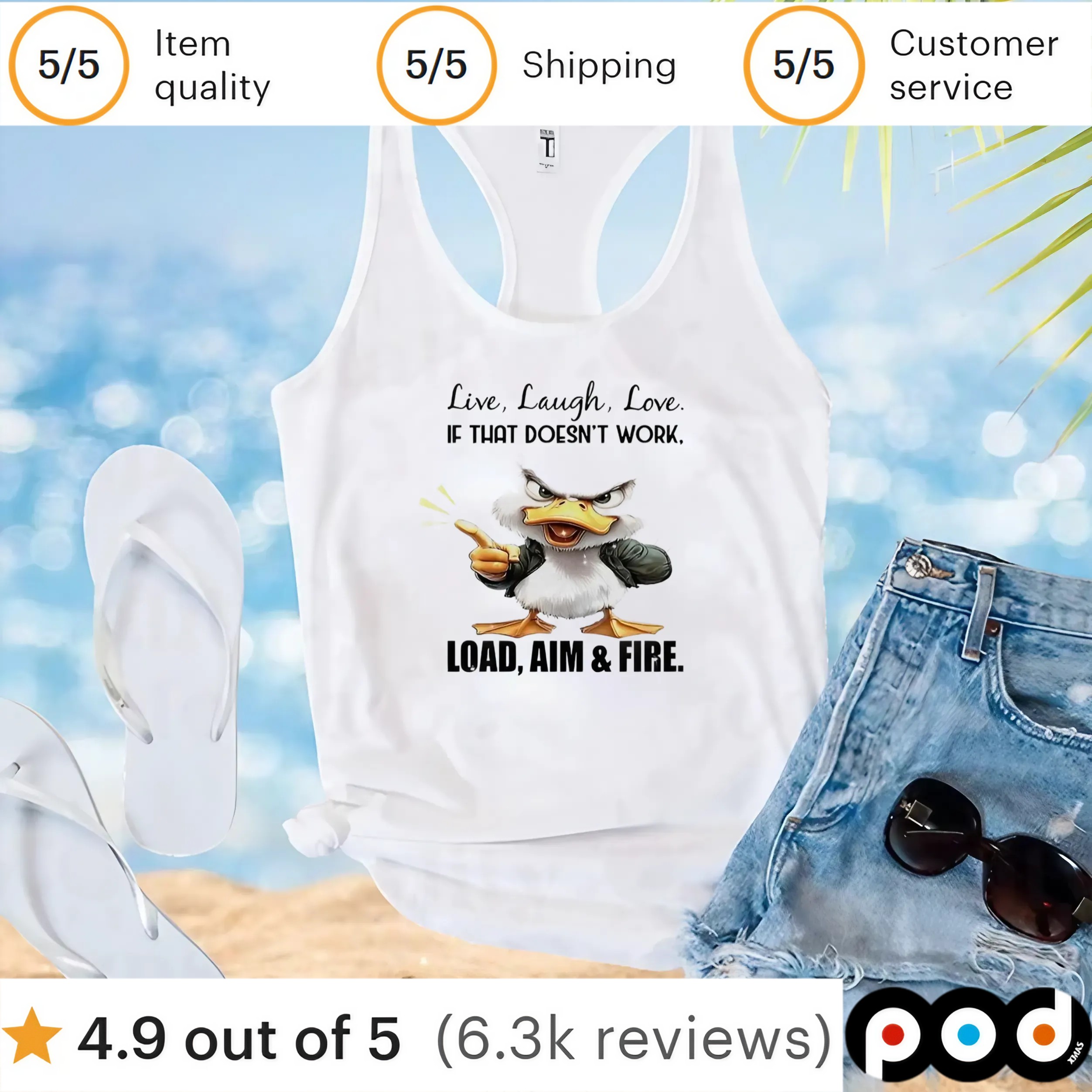 Duck live laugh love if that doesn’t work load aim and fire t shirt Duck live laugh love if that doesn’t work load aim and fire t shirt