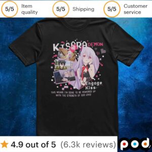 Engage Kiss Heart Panels Kisara Demon T Shirt