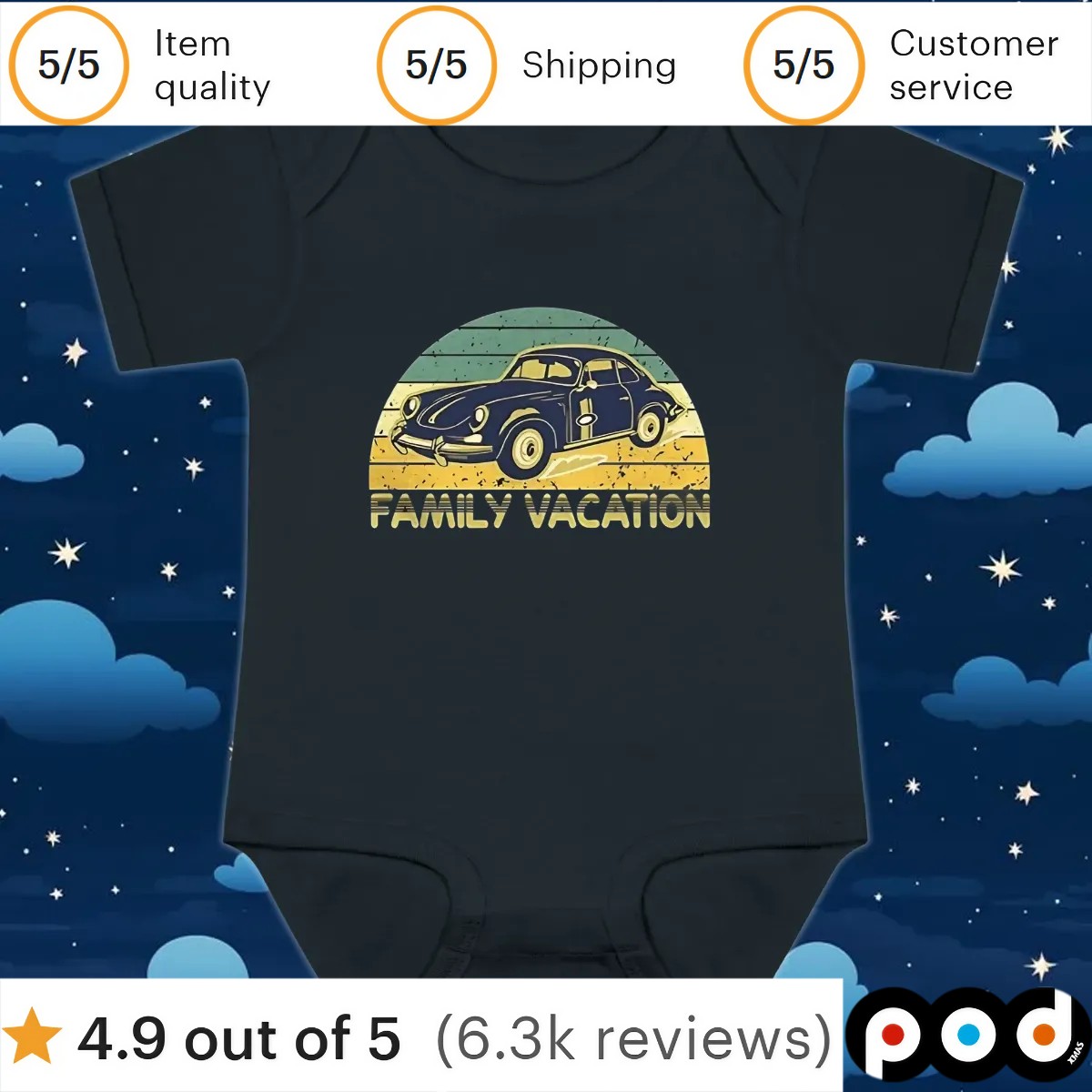 Family vacation old classic car vintage t shirt