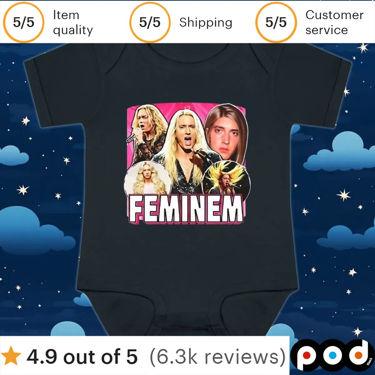 Feminem Feminine Eminem t shirt