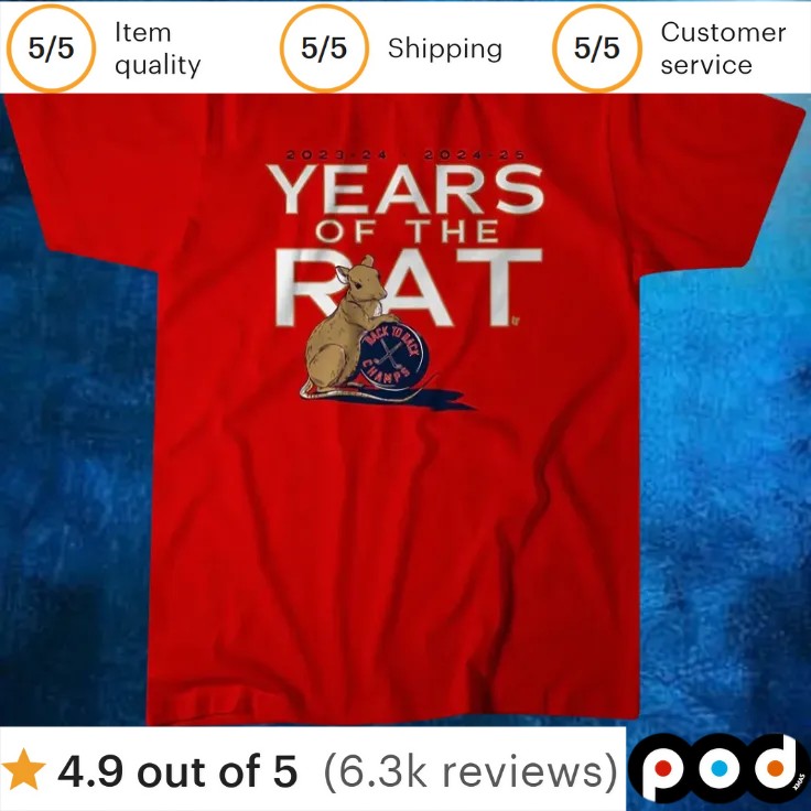 Florida Hockey Years of the Rat T Shirt Florida Hockey Years of the Rat T Shirt