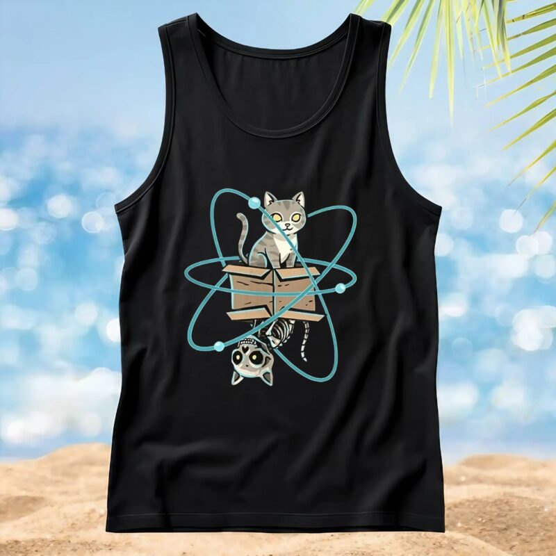 Cat in quantum superposition shirt
