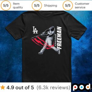 Freddie Freeman Los Angeles Dodgers player graphic t shirt