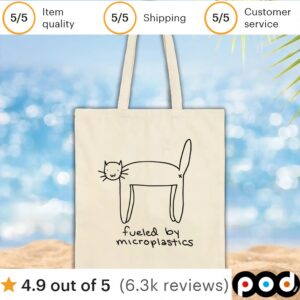 Fueled by microplastics cat t shirt