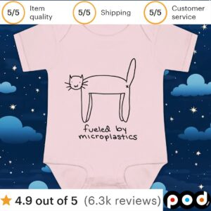 Fueled by microplastics cat t shirt