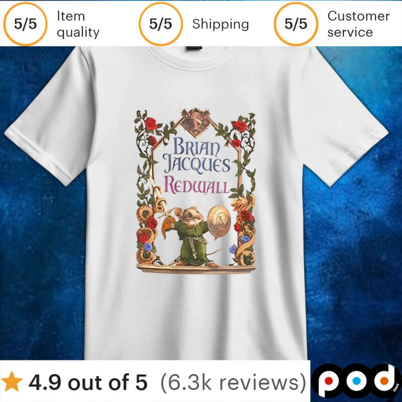Brian Jacques Redwall Mouse t shirt