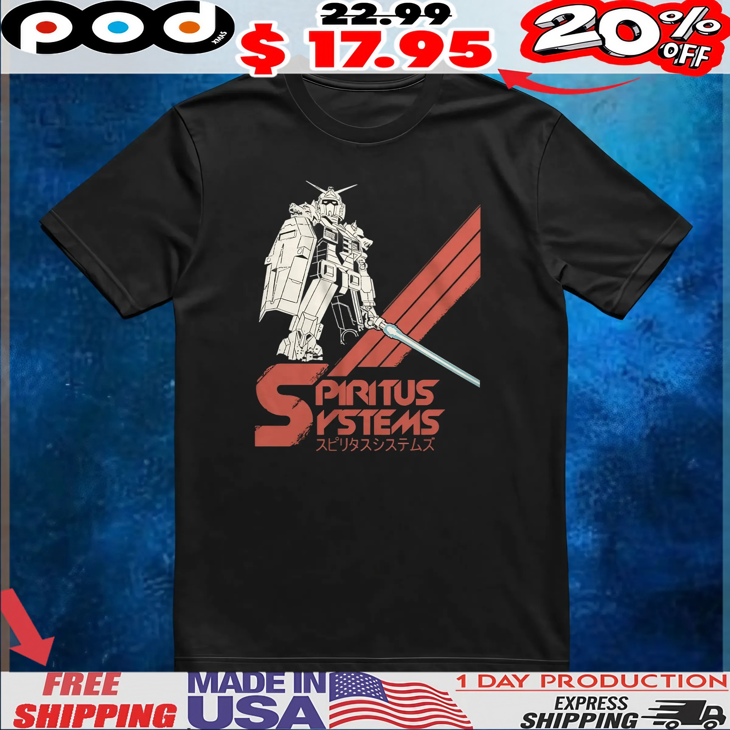 Spiritus Systems スピリタスシステム GKR Tシャツ サイズS GKR Spiritus Systems T Shirt - Podxmas Customized Store