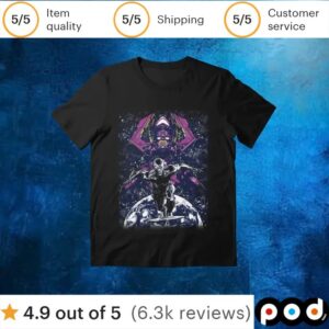 Galactus and Silver Surfer harbinger of Doom t shirt