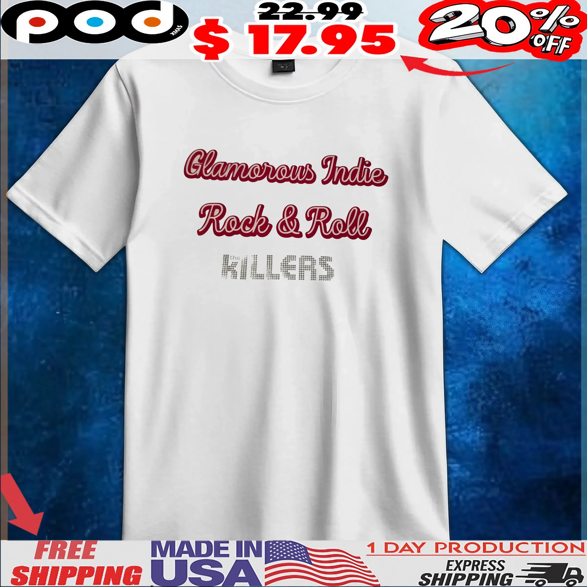 Glamorous Indie Rock And Roll Killers 2025 T Shirt Glamorous Indie Rock And Roll Killers 2025 T Shirt