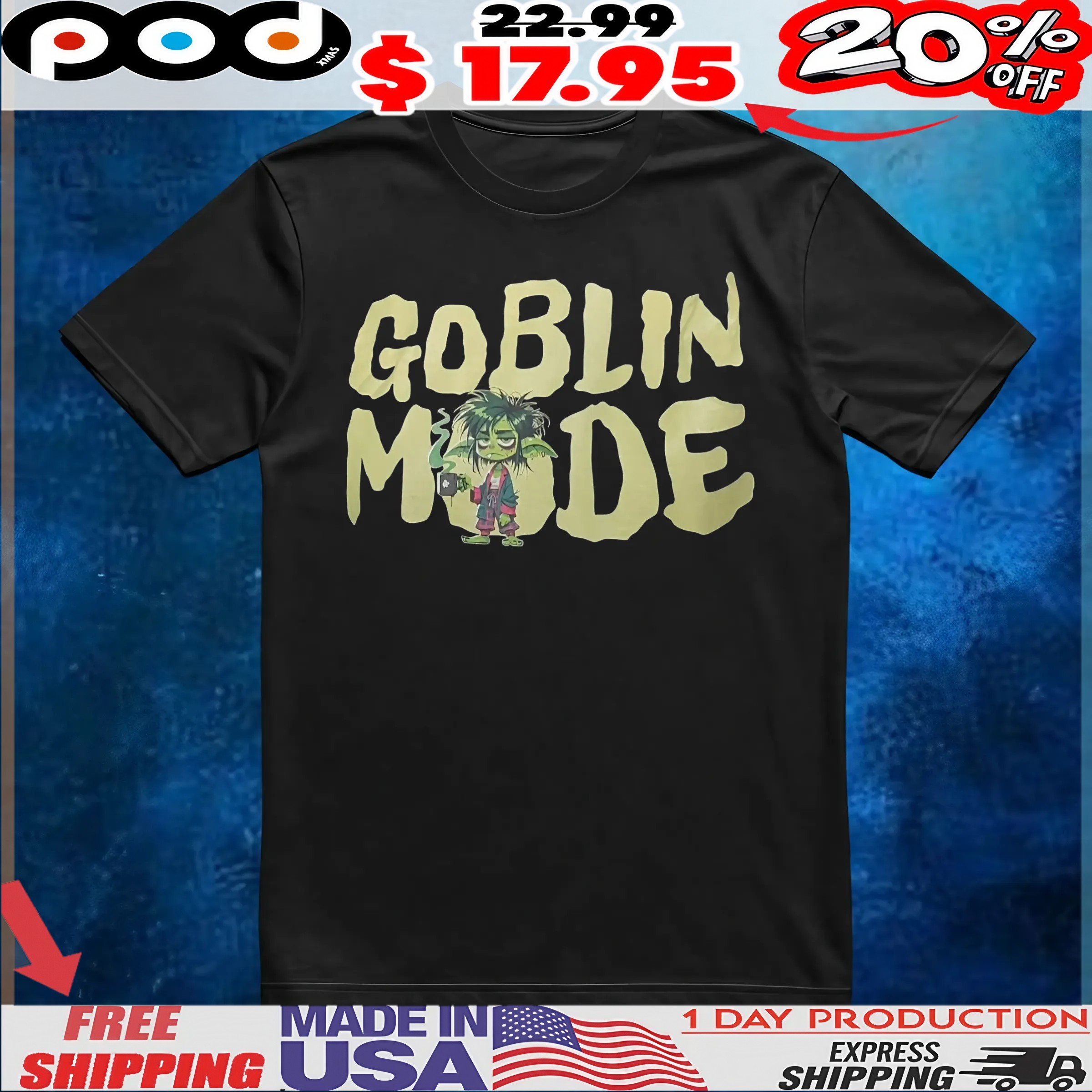 Goblin Mode Female Goblin Holding Mug T Shirt