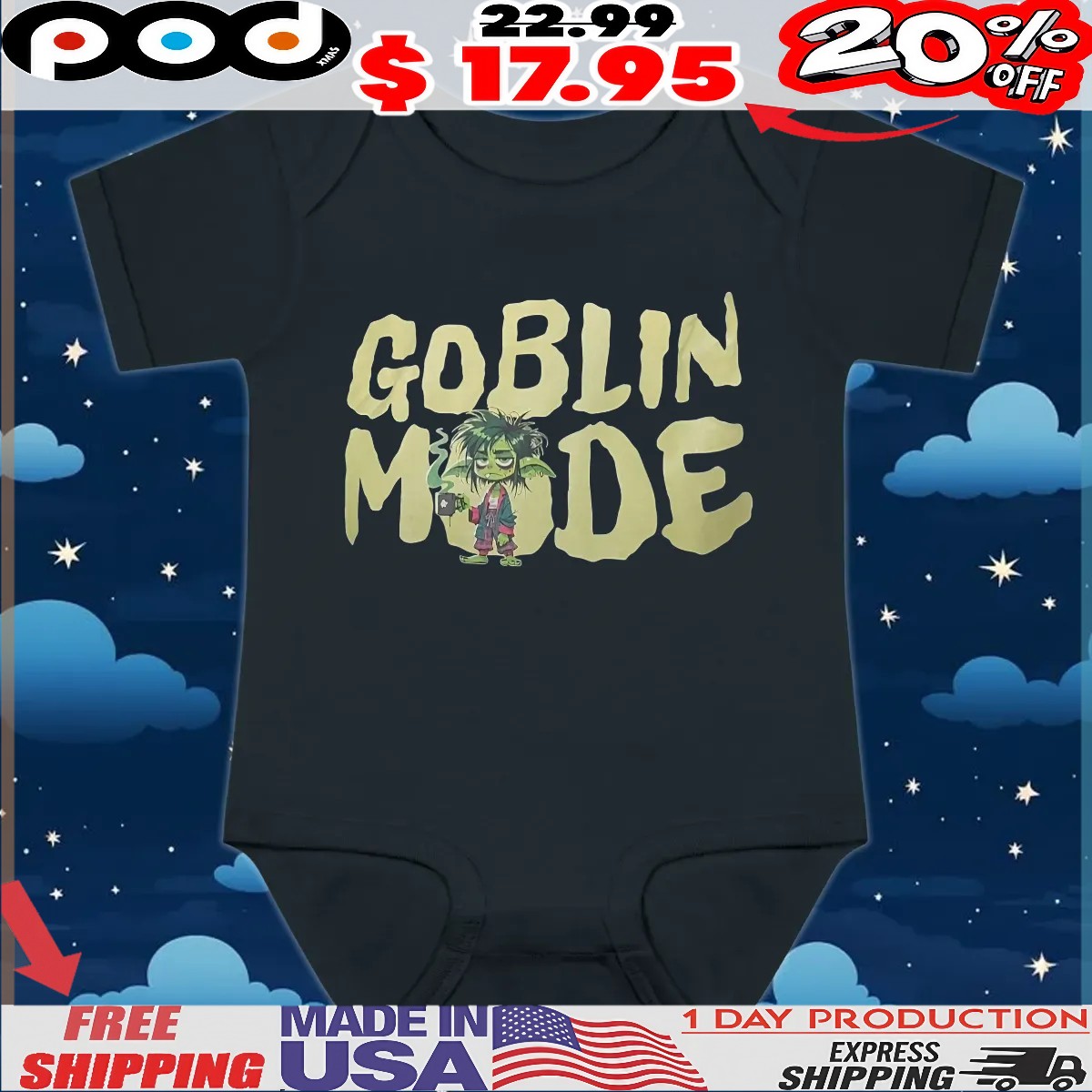 Goblin Mode Female Goblin Holding Mug T Shirt