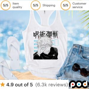 Gojo Satoru Jujutsu Kaisen Otaku Harajuku Man T Shirts Tees T Shirt