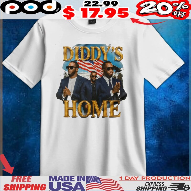 Diddy's Home White House Flag Vintage Bootleg Style T Shirt