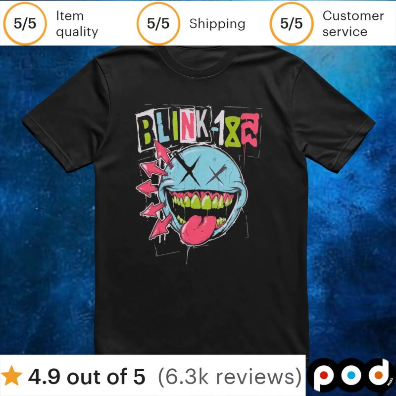 Blink-182 Green Teeth Smile Logo T Shirt