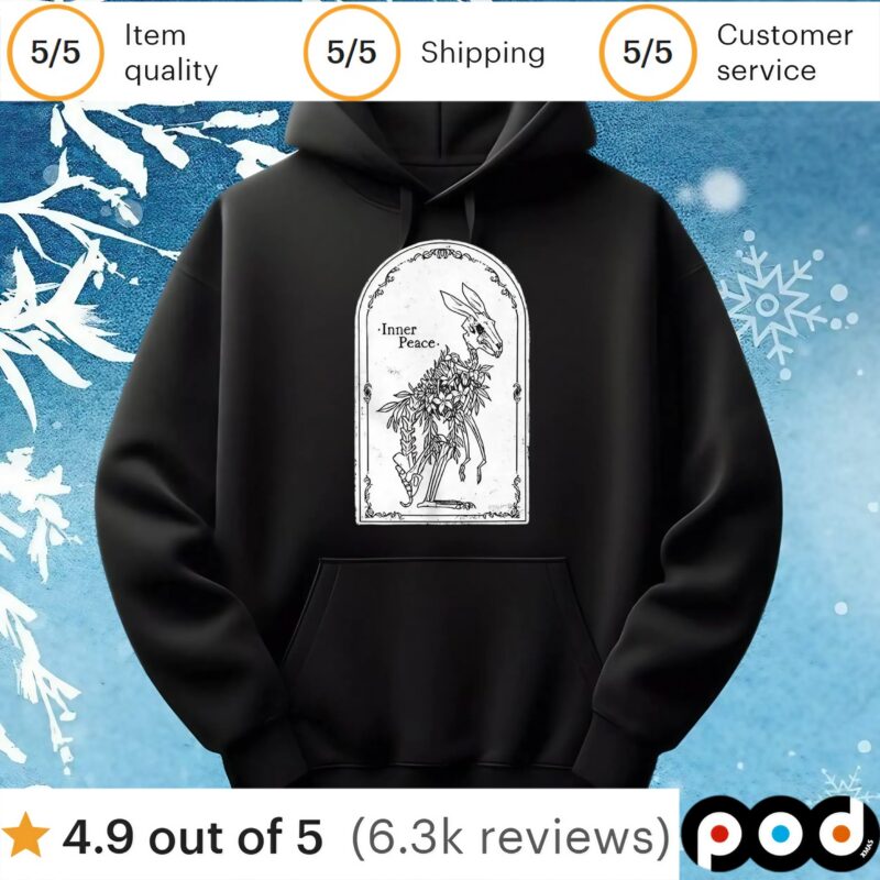 Skeleton bunny Inner Peace t shirt