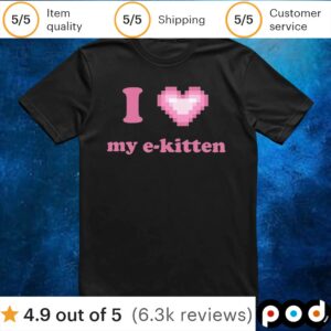 I Heart My E-Kitten T Shirt