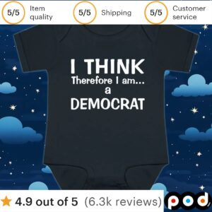 I Think Therefore I Am A Democrat T Shirt